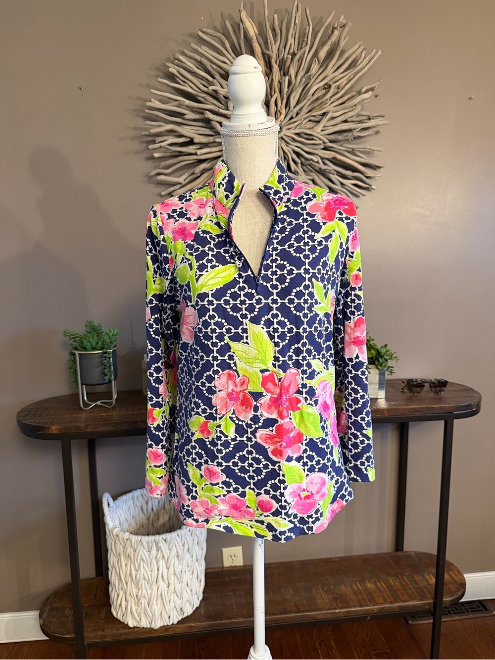 IBKUL Long Sleeve Floral Pattern‎ Top